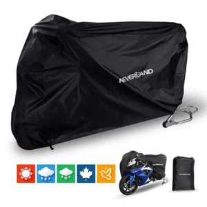 190T Motorradabdeckplane Outdoor Motorradgarage Wasserdicht Schwarz XL für BMW - Bild 1 von 12