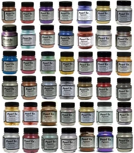 Jacquard Pearl Ex Mica/Metallic Pigments - 54 Large Jars includes 5 new colors - Picture 1 of 2