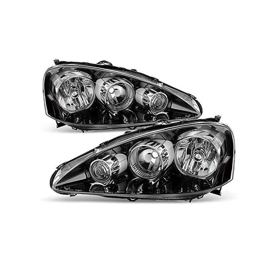 Par de faros de repuesto para Acura RSX 2005-2006 negros nuevos Foto 1 de 4