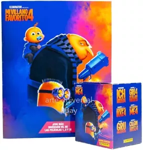 ALBUM + BOX (50 PACKS = 250 Stickers) DESPICABLE ME 4 Minions Panini Collection - Picture 1 of 15