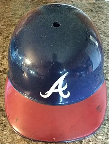 1990s Vintage Atlanta Braves Sports Products Plastic Souvenir Batting Helmet Cover
