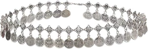 Zigeuner Silber Baumeln Münzen Bauchnabelkette Hippie Boho Gürtel Bauchtanz Kette Körper Je - Bild 1 von 9
