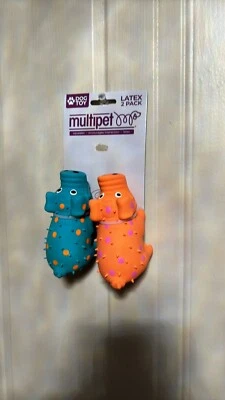 Multipet - Globlet 4” Pigs - Set Of Two- Latex Squeaky Dog Toy - Image 1 of 4