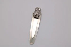Sterling silver owl bookmark - Foto 1 di 5