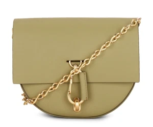 NWT ZAC Zac Posen Belay Sage Leather Mini Saddle Crossbody Bag $295 - Picture 1 of 5