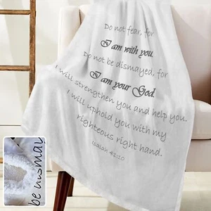Get Well Soon Prayer Blanket - Double Layer 65x50 Throw Blanket - Scripture I... - Picture 1 of 6
