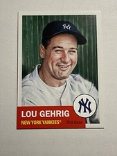 New York Yankees LOU GEHRIG Living Card #600, Facsimile Auto on Back