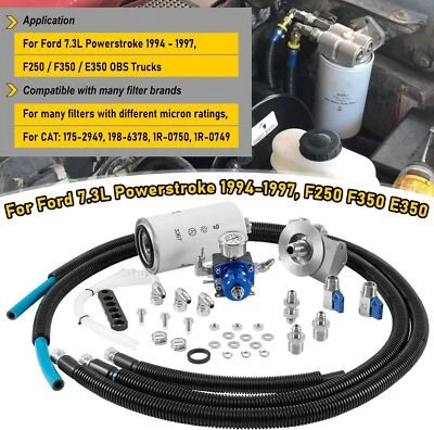 For 1994-1997 Ford 7.3L Powerstroke F250 Fuel Filter Bowl Regulated Return Kit - Image 1 of 4
