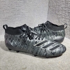 Adidas Adizero 8.0 Men's Size 14 US Black Metallic Silver Football Cleats EE7451 - Picture 1 of 11