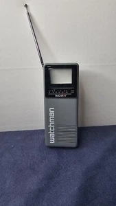 Vintage Sony Watchman FD-10A tragbarer schwarz-weiß VHF/UHF Fernseher - Bild 1 von 5