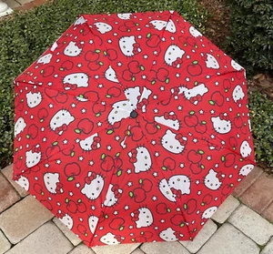 SANRIO HELLO KITTY Umbrella RED 11.5" AUTO OPEN Cover NWT - Picture 1 of 2