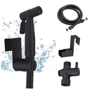 Black Bidet Sprayer for Toilet, Handheld Sprayer Kit with Matte Black - Picture 1 of 7
