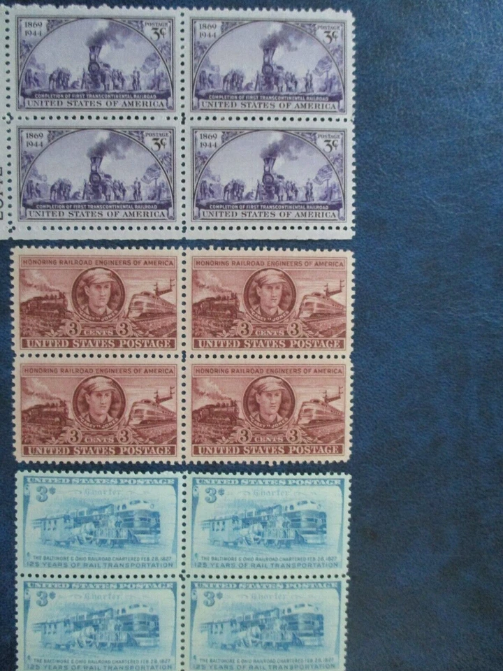 Vintage Train/Railroad US Stamps  #922, 993 & 1006 - Image 1 of 1