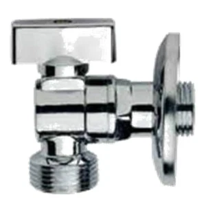 RUBINETTO A SFERA PER LAVATRICE/LAVASTOVIGLIE A SQUADRO OTTONE CROMATO 3/4"-1/2" - Foto 1 di 1