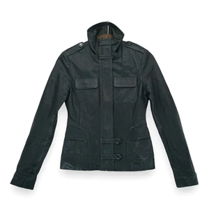 DANIER Women's Leather Jacket Full Zip Pockets and Shoulder Tabs Size XXS ~ EUC - Picture 1 of 6