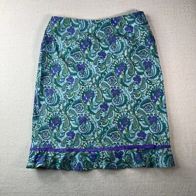 Falda Lápiz B. Moss Mujer Talla 8 Floral Patrón Paisley Colorida Primavera Verano Foto 1 de 4