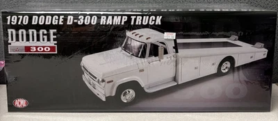 Acme 1/18 1970 Dodge D-300 ramp truck white NIB - Image 1 of 4