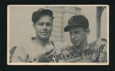 1936 R314 Goudey WIDE PEN Premiums (Type 1) -"WES & RICK" FERRELL (Red Sox) - Image 1 of 2