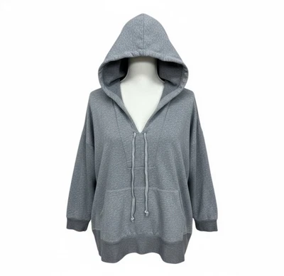 Bobeau Top Women’s Gray Soft Cozy Hoodie Polyester Cotton Blend Size Medium - Imagem 1 de 4