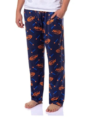 Pijama Nerf para hombre logotipo Nerf y estampado de dardos pantalones para dormir pantalones de pijama Foto 1 de 4
