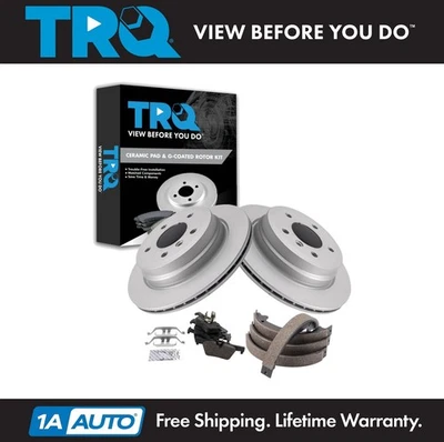 Kit de pastillas de freno trasero y rotor TRQ para BMW 328i 2012 Foto 1 de 4