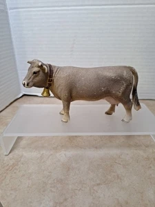 Schleich Farm World Braunvieh Brown Dairy Cow With Gold Bell Figure 2017 5" - Picture 1 of 9
