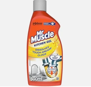 Mr Muscle Küche Abfluss Entblocker & Reiniger Gel Verstopfungen sicher für alle Rohre, 500ml - Bild 1 von 1