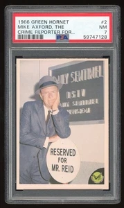 1966 DONRUSS GREEN HORNET #2 "MIKE AXFORD, THE CRIME REPORTER" CARD PSA 7 - Picture 1 of 2
