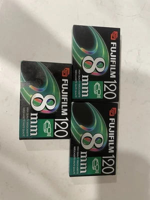 Fujifilm 120 Min 8mm Video Camcorder Tape P6-120 Video Cassette 3 PACK - Изображение 1 из 2