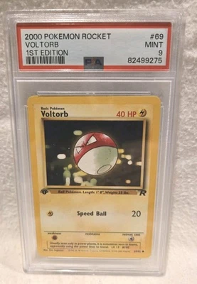 2000 Pokemon 1st Edition Team Rocket #69 Voltorb PSA 9! - Image 1 of 2