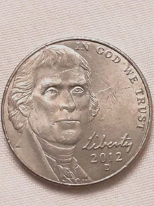 2012-P Jefferson Nickel VF Rare DDO Obverse RPM Multiple Strike Thru Error - Picture 1 of 24