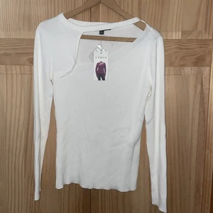 Nuevo con etiquetas Suéter Cyrus Para Mujer Blanco Hueso Tejido Manga Larga Sexy Informal Pullover Prenda para el torso S - Imagen 1 de 6