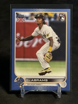 2022 Topps UK Edition #215 CJ Abrams Rookie RC Blue Parallel /75 Padres - Image 1 of 3