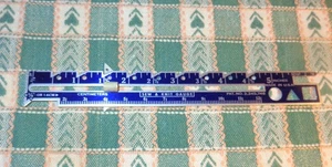 MEDIDOR DE COSTURA Y TEJIDO DE METAL DE COLECCIÓN HERRAMIENTA DE MEDICIÓN DE 6 PULGADAS REGLA FLECHA DE METAL - Imagen 1 de 3