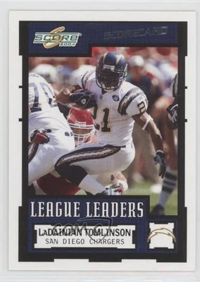 2004 Score League Leaders Scorecard /625 LaDainian Tomlinson #355 HOF - Image 1 of 2