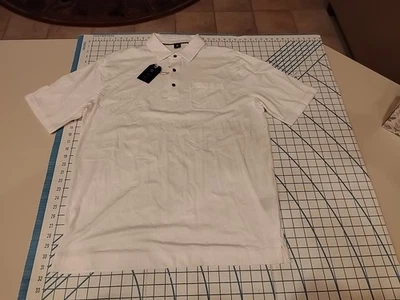 MENS LARGE IVORY FOOTJOY 1857 SOFT COTTON POLO SHIRT W/POCKET - NWT - Image 1 of 4