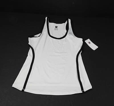 New K-Swiss White Black Trim Racerback Shell Tank UV Protect Small R10 - Image 1 of 4