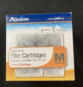 6 Aqueon Medium Filter Cartridges for Aqueon QuietFlow 10 Power Filter - Picture 1 of 4