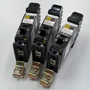 Square D SFA1063A SFA1063B SFA1063C 63 Amp 25kA MCCB Circuit Breaker Single Pole - Picture 1 of 23