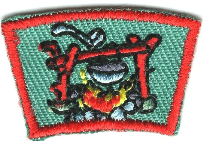 COOK FIRE SEGMENT Iron On Patch Small Scouts Boy Girl Cub Camping  - Image 1 of 1