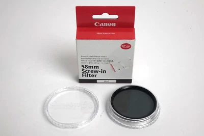 58mm Genuine Canon Screw In Filter PL-C Circular Polarizer - Image 1 of 2