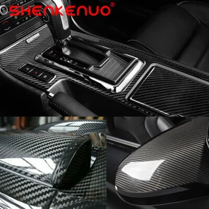 7D - Glossy Carbon Fiber Vinyl Film Car Interior Wrap Stickers Auto Bubble-Free - Picture 1 of 13