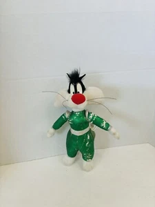 1998 Sylvester the Cat Plush From Looney Tunes In Green Spacesuit - Picture 1 of 3