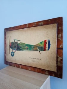 Vintage WWI SPAD XIII Fighter Plane Wall Art Man Cave Show Piece - 22in x 15in - Bild 1 von 21