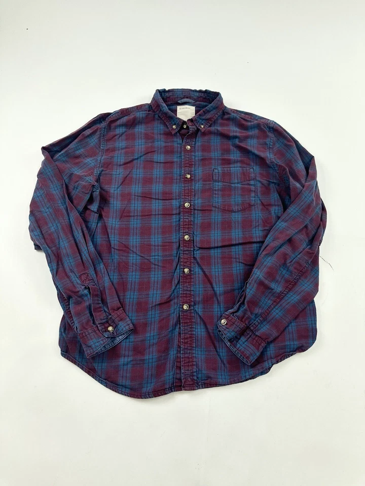 Camisa de mezclilla Life After para hombre 1 a cuadros con botones manga larga Foto 1 de 4