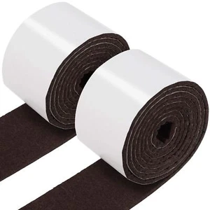 2 Pack 2x120 Inch Felt Strip Rolls w/ Adhesive Backing for Hardwood Floors Chair - Picture 1 of 8