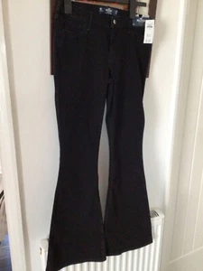 ladies / girls bnwt black flared jeans. by holister size 9R / 29 / 31 - Picture 1 of 6
