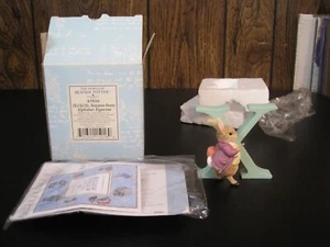 ENESCO BEATRIX POTTER LETTER X OLD MR. BENJAMIN BUNNY ALPHABET FIGURINE--NEW - Picture 1 of 12