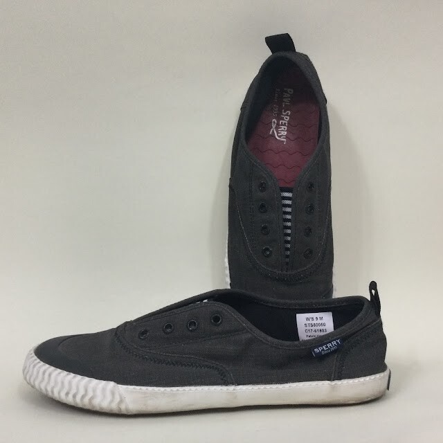 Dark Gray Lace-less Boat Shoes 