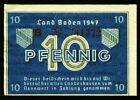 DEUTSCHLAND. Baden. 10  Pfennig 1947. 209d.